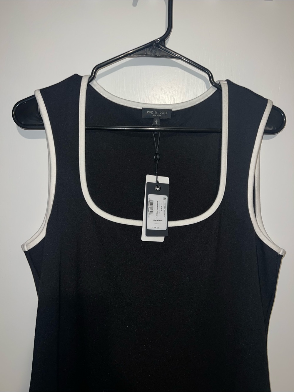 NWT Rag & Bone Black dress with white trim